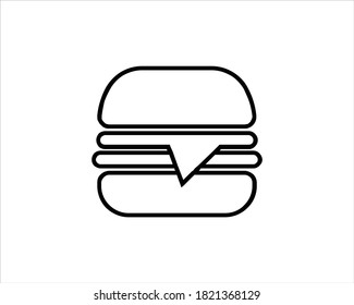 Fast food icon. Burger and drink icon vector.