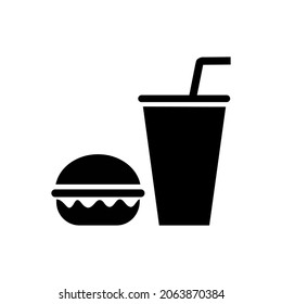 Fast food icon. burgers and drinks