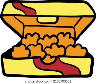 Fast Food icon . Cartoon set of food icons for web design isolated on white background