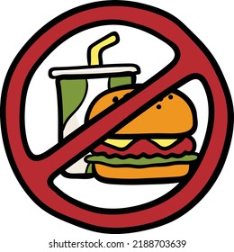 Fast Food icon . Cartoon set of food icons for web design isolated on white background