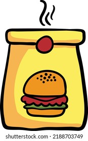 Fast Food icon . Cartoon set of food icons for web design isolated on white background
