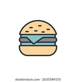 fast food icon collection .design style with background