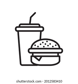 Plantilla De Ilustración Gráfica De Diseño De Icono De Comida Rápida En Signo Y Símbolo De Estilo Plano . Adecuado para diseño de sitios web, logotipo, aplicación y ui. EPS 10.