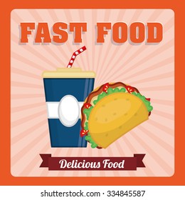 Fast food icon design, vector illustration graphic.