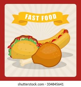 Fast food icon design, vector illustration graphic.