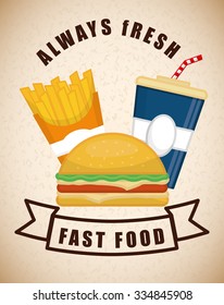 Fast food icon design, vector illustration graphic.