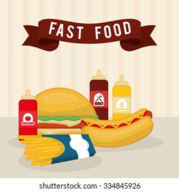 Fast food icon design, vector illustration graphic.