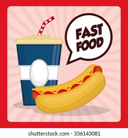 Fast food icon design, vector illustration graphic.