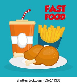 Fast food icon design, vector illustration graphic.