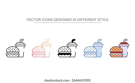 Fast Food icon design with white background stock illustration