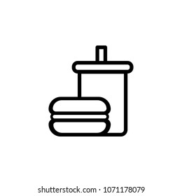 fast food icon. Element of minimalistic icons for mobile concept and web apps. Thin line icon for website design and development, app development