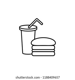 fast food icon. Element of fast food for mobile concept and web apps icon. Thin line icon for website design and development, app development