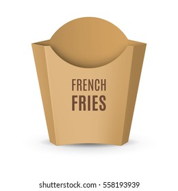 Fast Food Icon. Empty Carton Packaging for French Fries