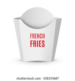 Fast Food Icon. Empty White Packaging for French Fries