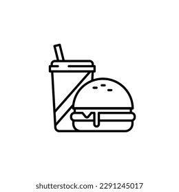 fast food icon icon Hamburger, cheeseburger, food for app web logo banner poster icon - Vector