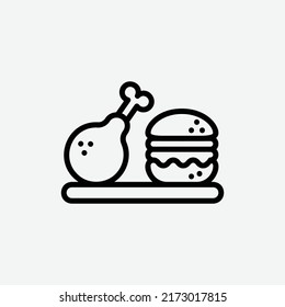  Fast Food Icon, Isolated Bazaar Icon In Light Grey Background, Perfect For Website, Blog, Logo, Graphic Design, Social Media, UI, Mobile App