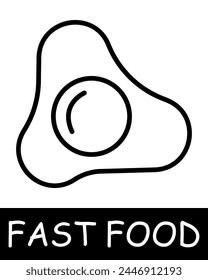 Fast food icon. Junk food, scrambled eggs, high percentage of fat, calories, allure of fast, flavorful meals despite their negative health implications. Fast, tasty but unhealthy food concept.