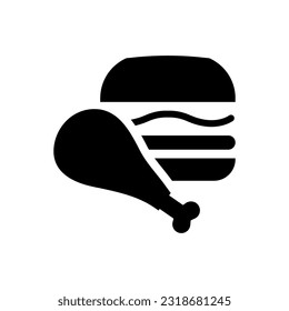 Fast food icon, logo isolated on white background