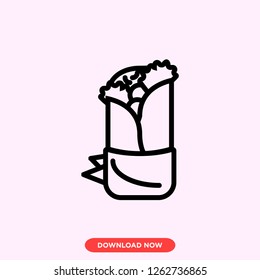 Fast food icon modern vector style