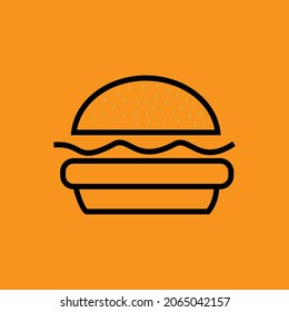 Fast food icon on a orange background.