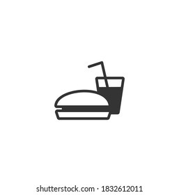 Fast food icon on a white background