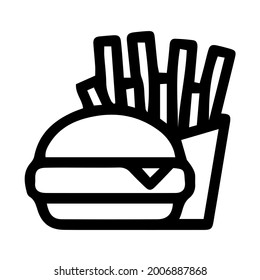 fast food icon on white background.