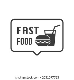 fast food icon on white background. Stock vector illustration