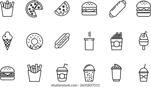 fast food icon set containing burger pizza hot (2).eps
