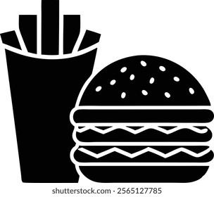  Fast food icon set isolated on white background. Fast food sign vector illustration design