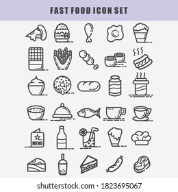 vector de icono de comida rápida