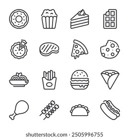 Fast Food icon set vector illustration