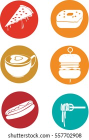 fast food icon set vector illustration