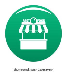 Fast food icon. Simple illustration of fast food vector icon for any design green