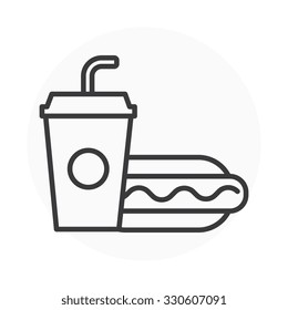 Fast food icon suitable for info graphics, websites and print media. Colorful vector, flat icon, clip art.