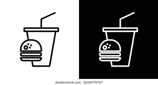 Fast food icon symbol template for graphic and web design