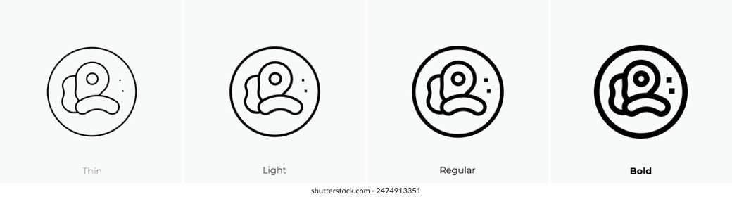 fast food icon. Thin, Light Regular And Bold style design isolated on white background