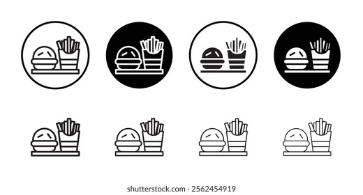 Fast Food icon Thin line flat illustration