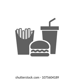 Fast food icon in trendy flat style isolated on white background. Symbol for your web site design, logo, app, UI. Vector illustration, EPS