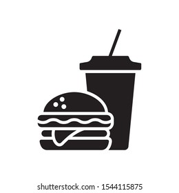 Fast food icon in trendy flat style design. Vector graphic illustration. Suitable for website design, logo, app, and ui. EPS 10.