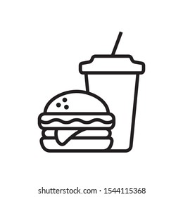 Fast food icon in trendy outline style design. Vector graphic illustration. Suitable for website design, logo, app, and ui. Editable vector stroke. EPS 10.