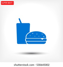 Fast food icon Vector icon 10 EPS