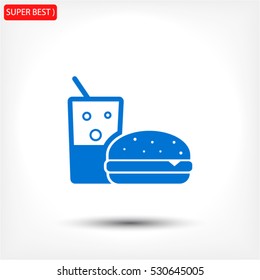 Fast food icon Vector icon 10 EPS