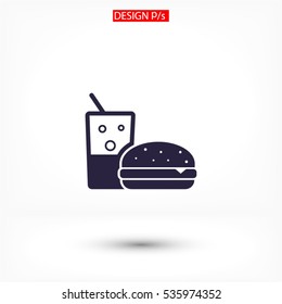 Fast food icon Vector icon 10 EPS