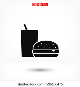 Fast food icon Vector icon 10 EPS