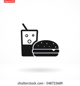 Fast food icon Vector icon 10 EPS