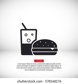 Fast food icon Vector icon 10 EPS