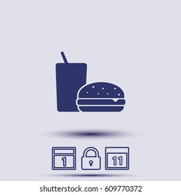 Fast food icon Vector icon 10 EPS