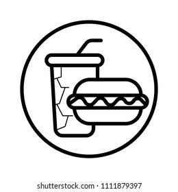 Fast food icon, vector 