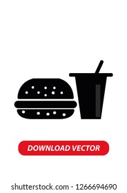 Fast food icon, Vector