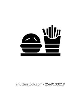 Fast Food icon Vector flat thin line illustration